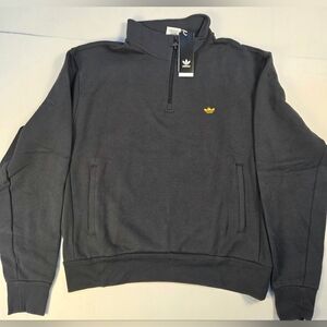 Adidas Men's Dark Gray Zip-Up Sweater